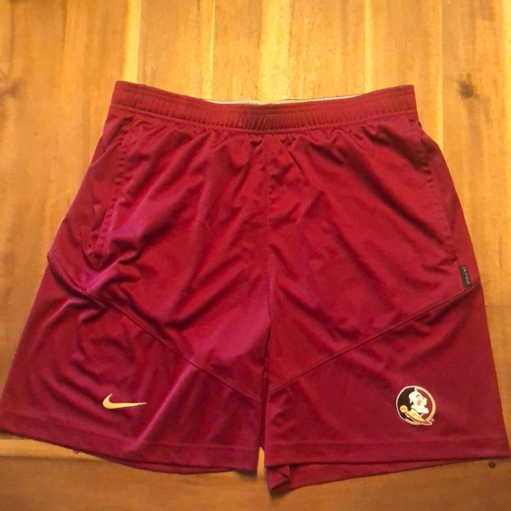 FSU Nike On Field Shorts Size Medium Garnet Like New
